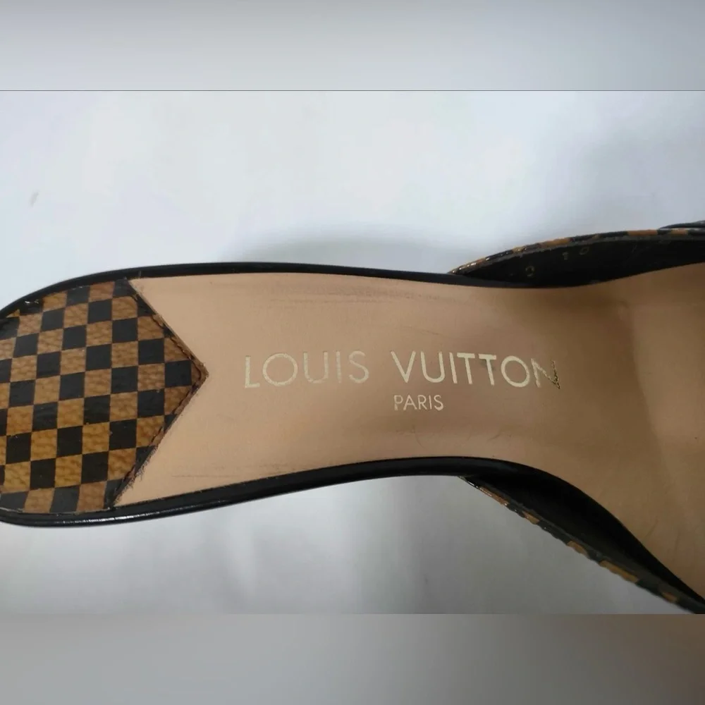 Louis Vuitton Damier heel Sandals 6.5 women’s